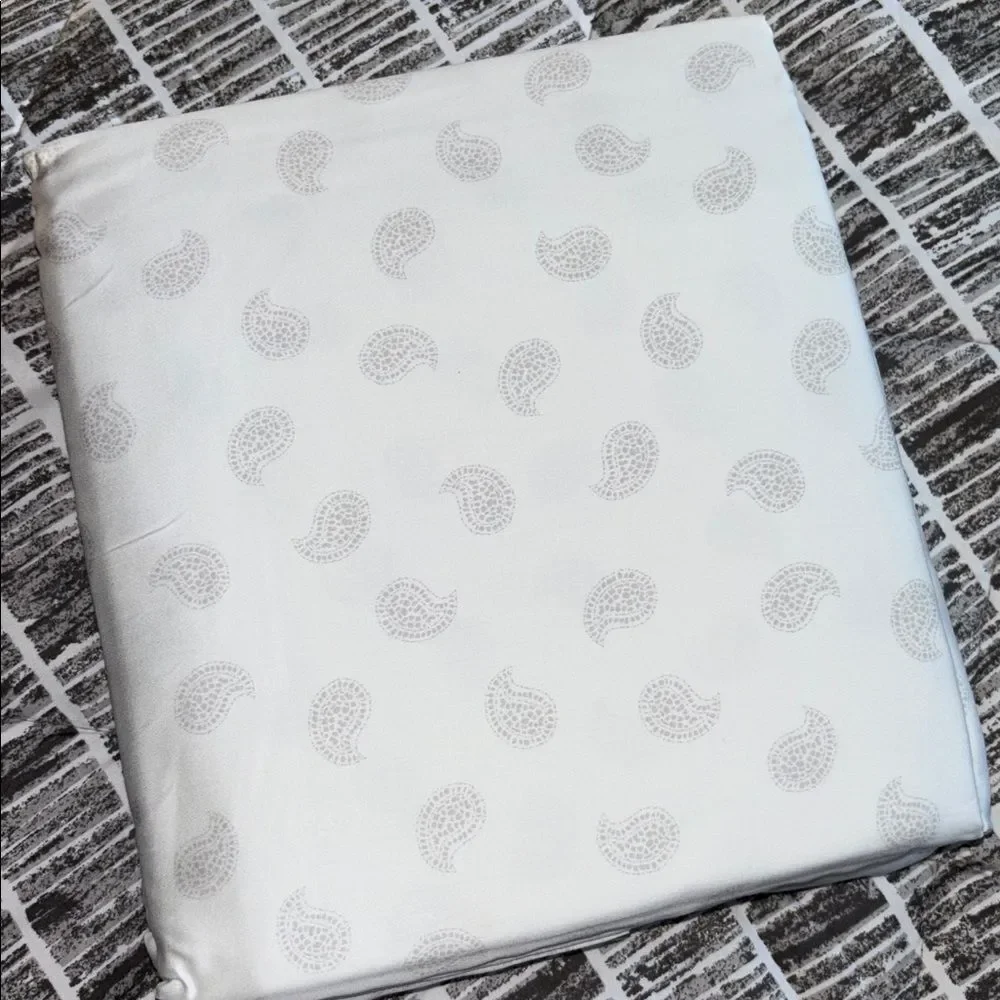 Sonoma White Paisley Twin Sheet Set